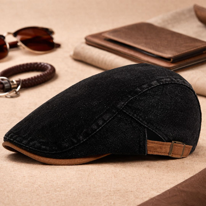 Men's Flat Cap | Retro Denim Cap