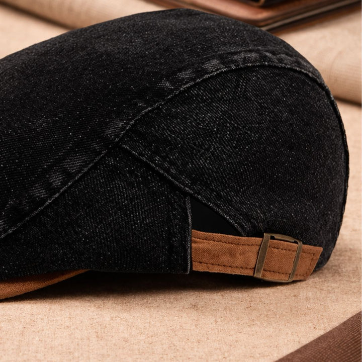 Men's Flat Cap | Retro Denim Cap