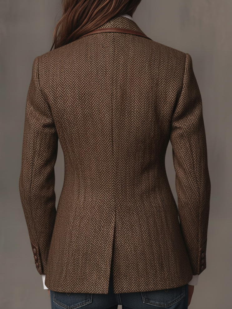 Gisèle | Blazer with Printed Chevron Panels