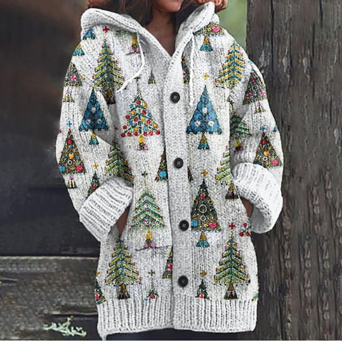 Gerlinde | Festive Hooded Cardigan