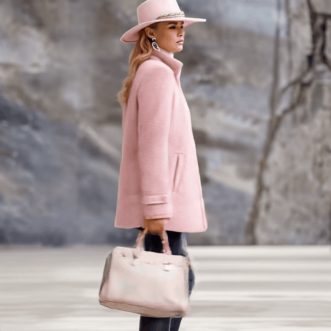 Rosalie | Vintage Pink Zip Fleece Jacket