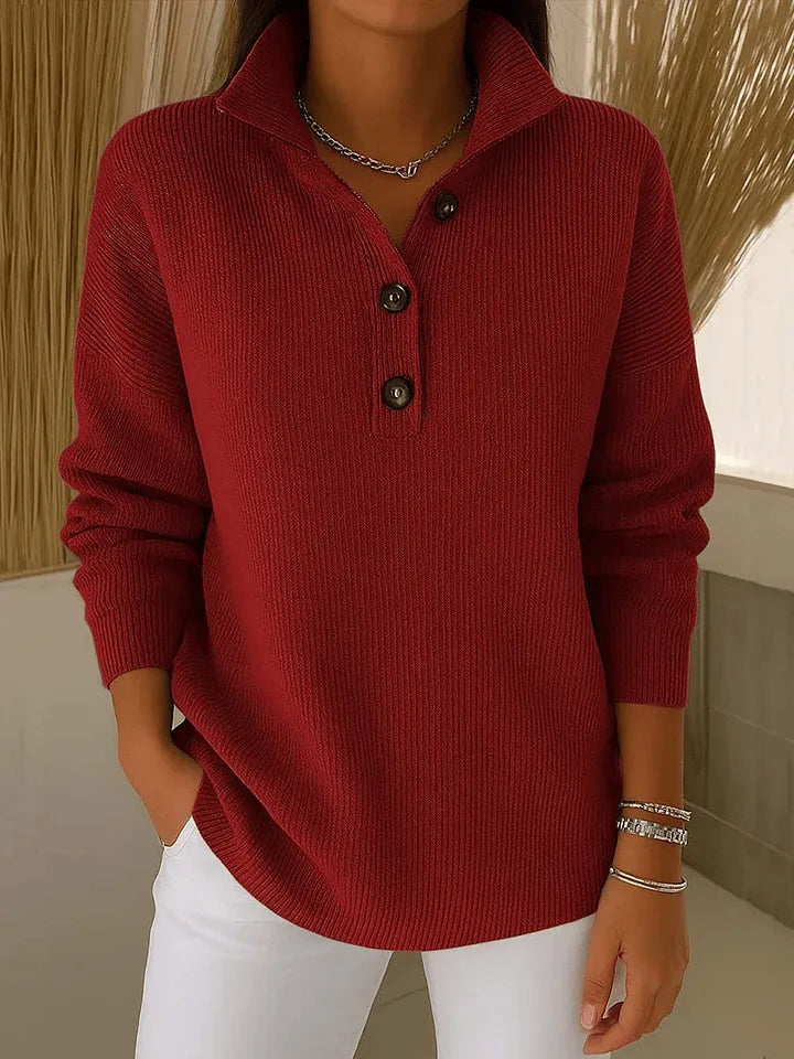 Jolanda | V-Neck Polo Jumper