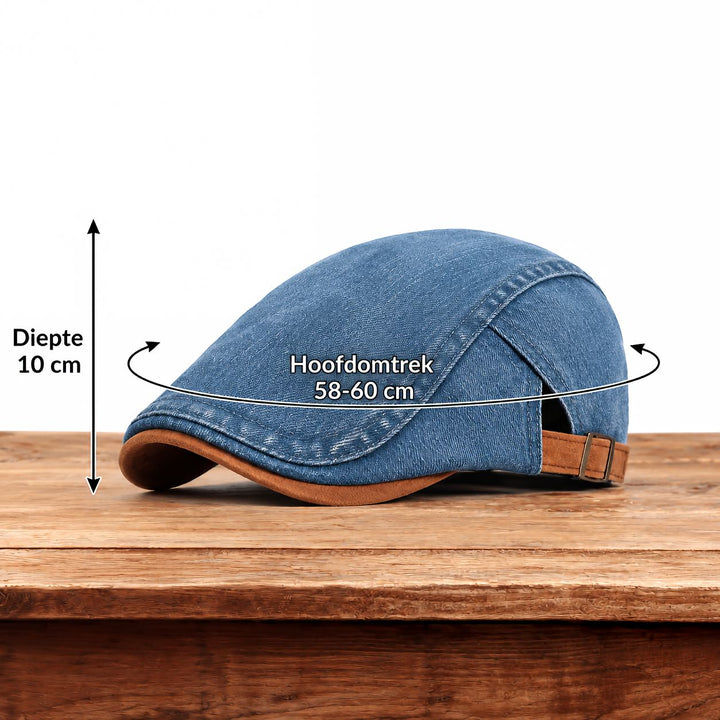 Men's Flat Cap | Retro Denim Cap