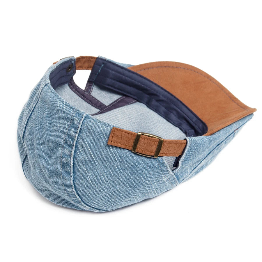 Men's Flat Cap | Retro Denim Cap