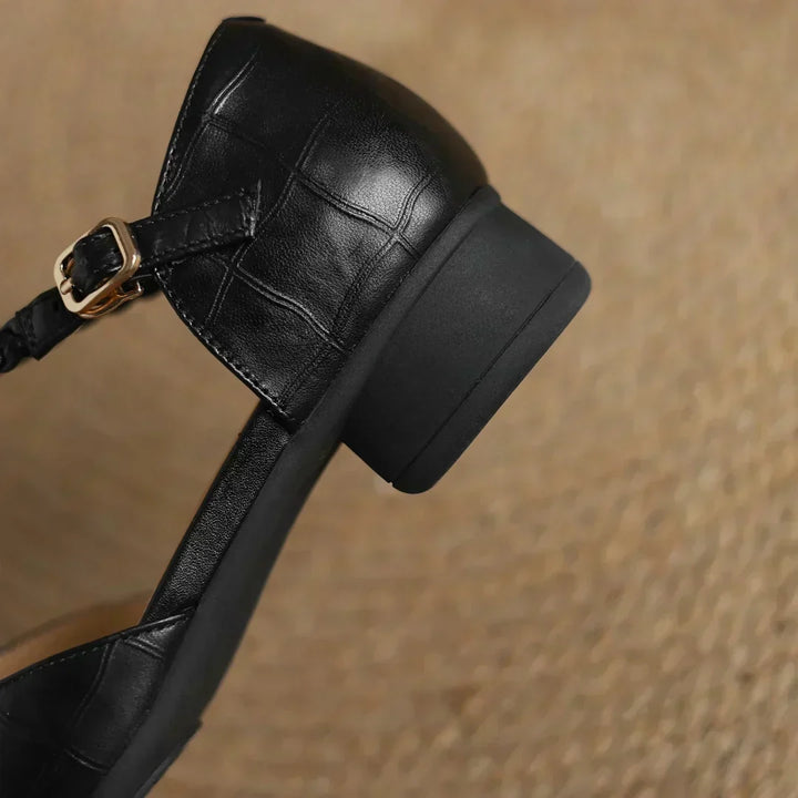 DELACROIX | Charlotte Leather Mary Jane Ballerinas