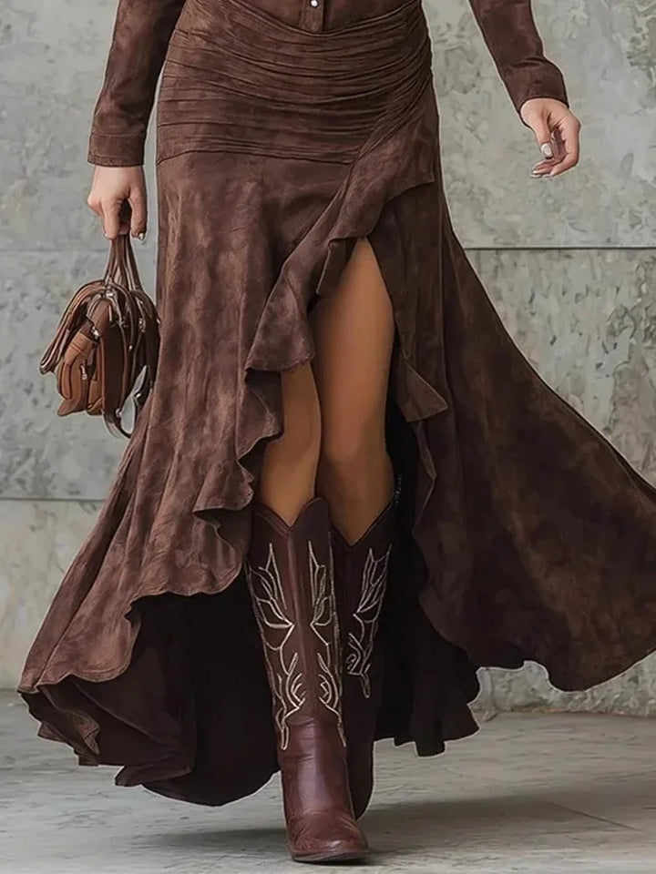 Zara | Elegant Suede Dress