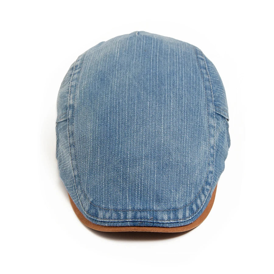 Men's Flat Cap | Retro Denim Cap
