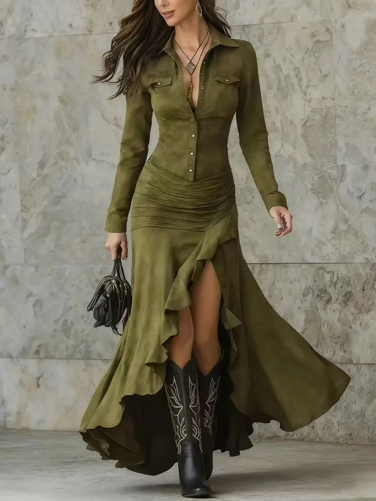Zara | Elegant Suede Dress