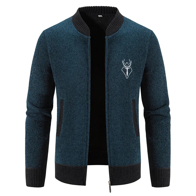 Pieter | Men's Knitted Cardigan with Autumn Detail