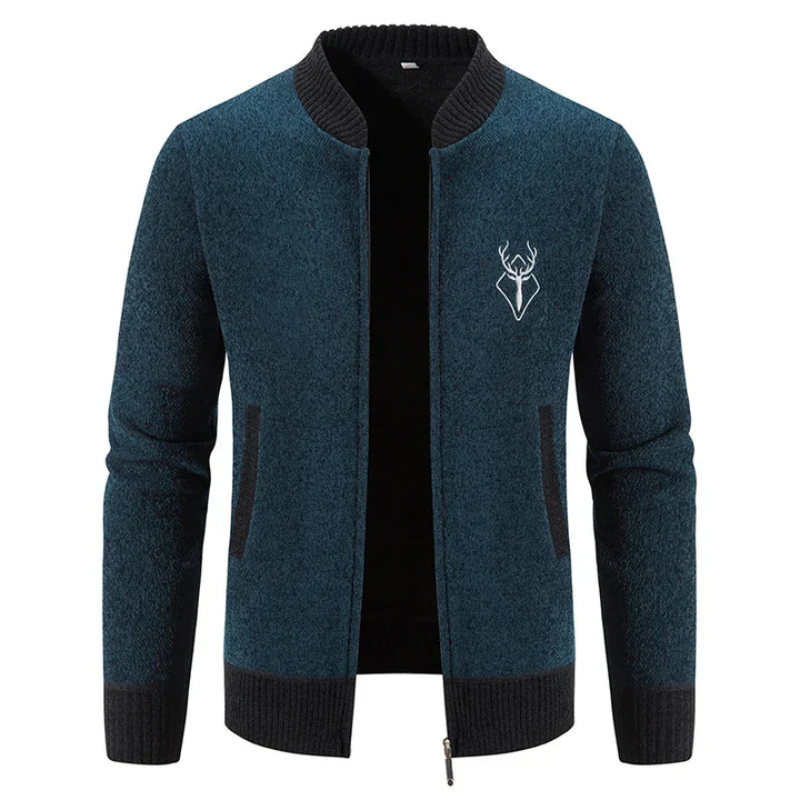 Pieter | Men's Knitted Cardigan with Autumn Detail
