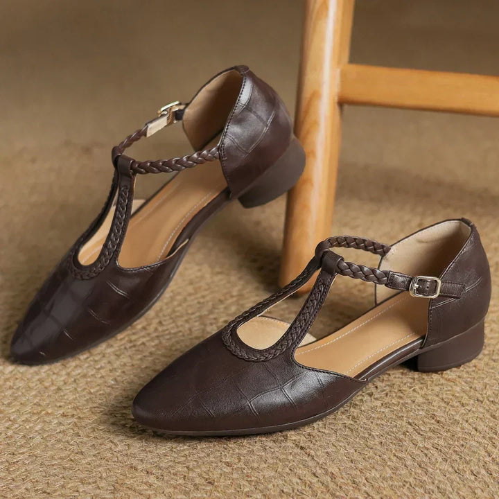 DELACROIX | Charlotte Leather Mary Jane Ballerinas