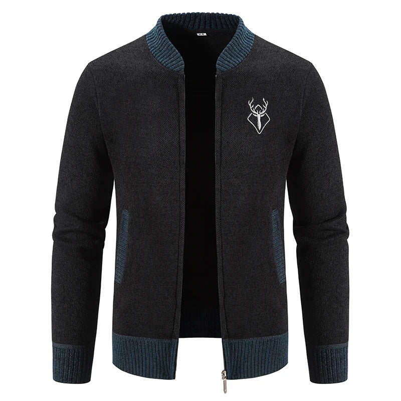 Pieter | Men's Knitted Cardigan with Autumn Detail
