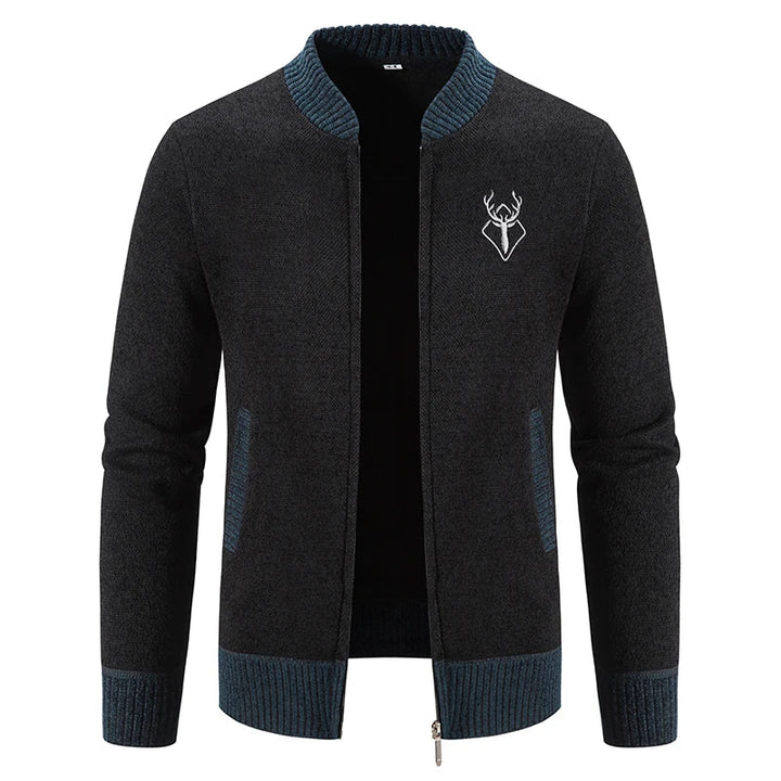 Pieter | Men's Knitted Cardigan with Autumn Detail