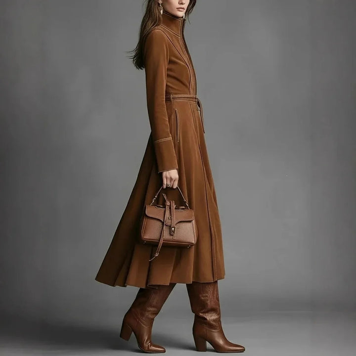 Lisa | Elegant Suede Winter Dress