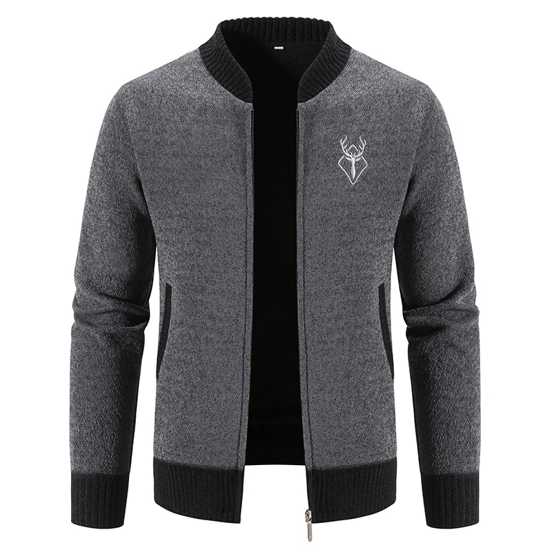 Pieter | Men's Knitted Cardigan with Autumn Detail