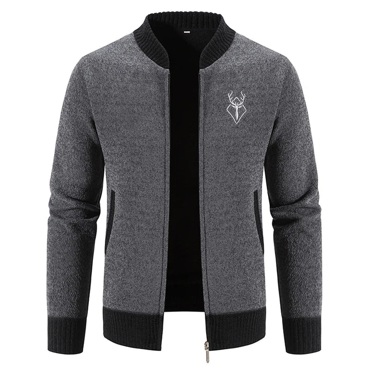 Pieter | Men's Knitted Cardigan with Autumn Detail