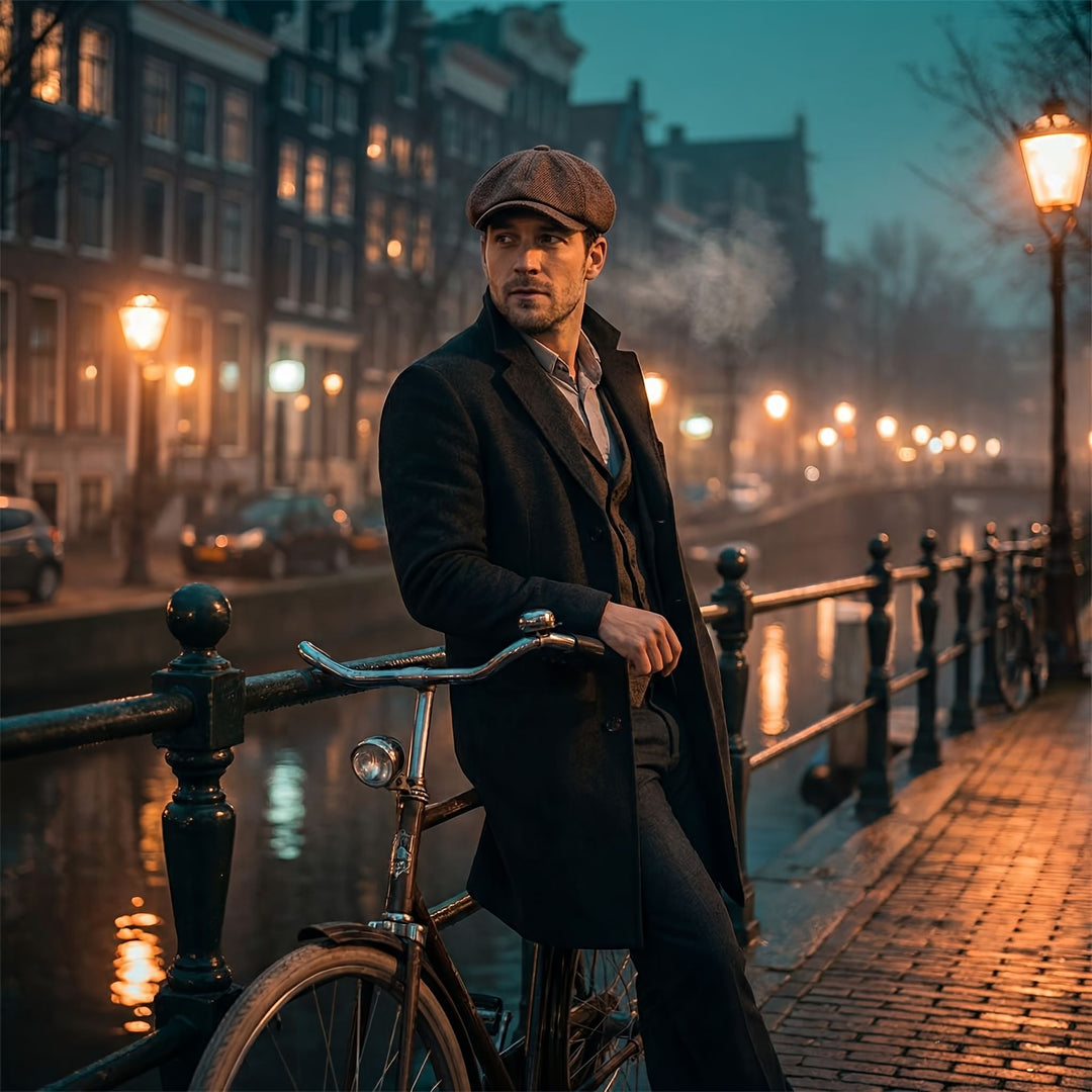 Shelby Vintage Flat Cap | Classic Retro Newsboy Cap