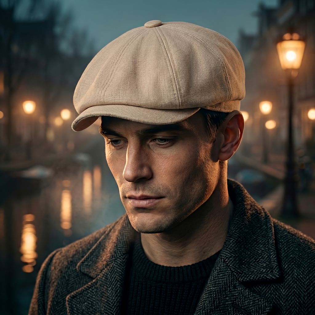 Shelby Vintage Flat Cap | Classic Retro Newsboy Cap