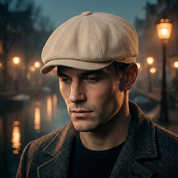 Shelby Vintage Flat Cap | Classic Retro Newsboy Cap