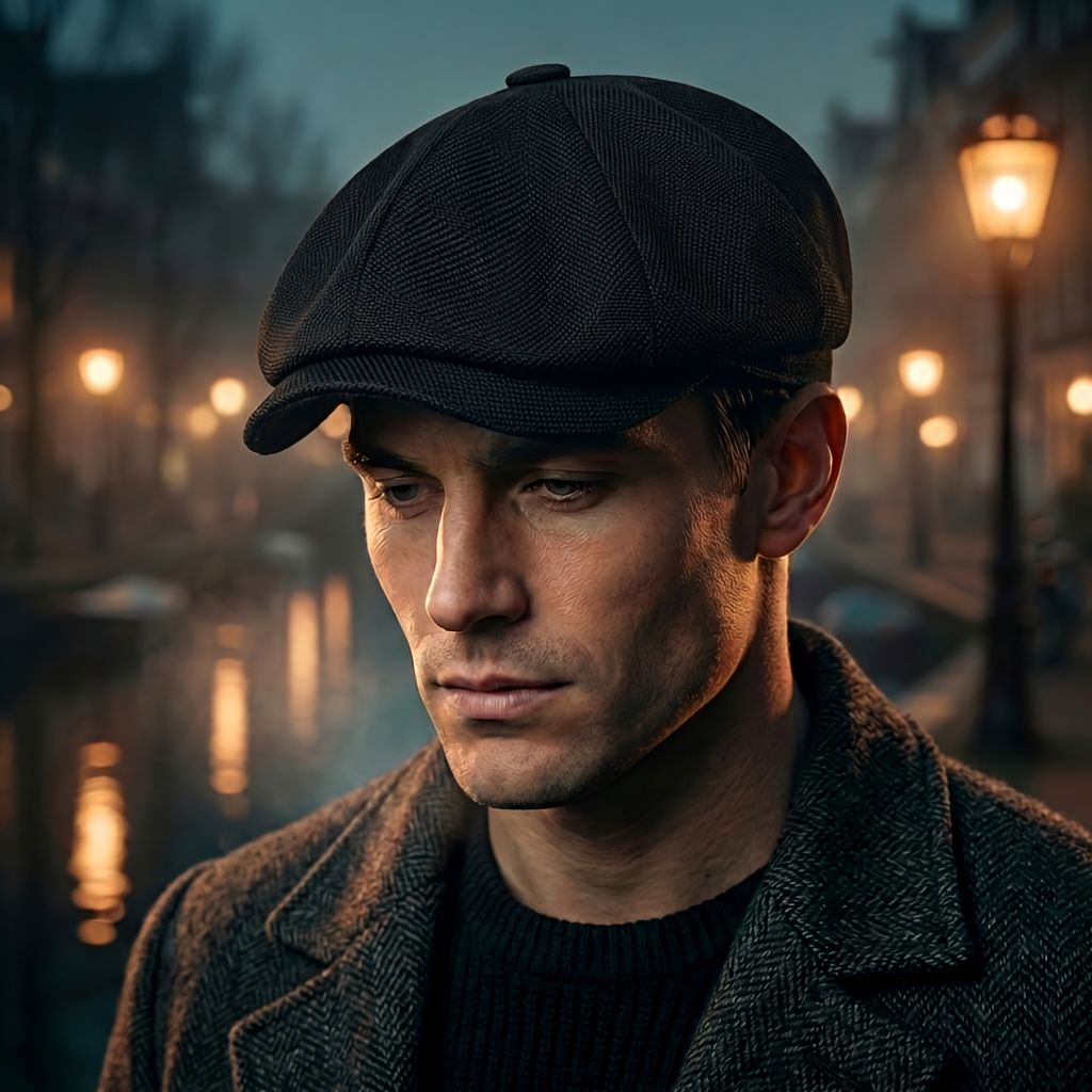 Shelby Vintage Flat Cap | Classic Retro Newsboy Cap