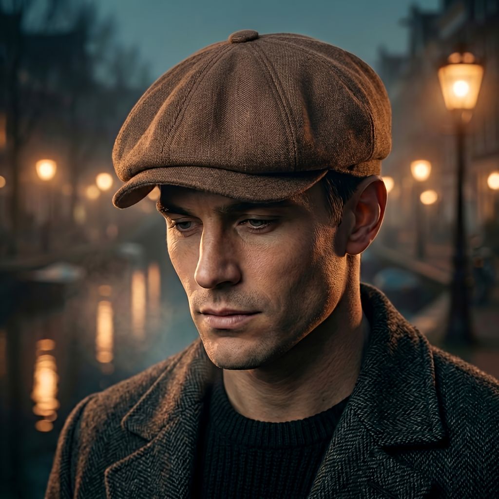 Shelby Vintage Flat Cap | Classic Retro Newsboy Cap