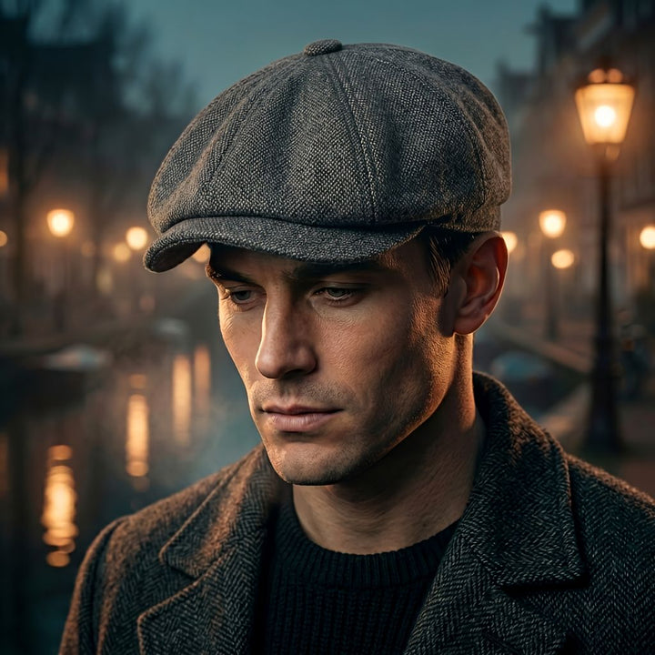 Shelby Vintage Flat Cap | Classic Retro Newsboy Cap