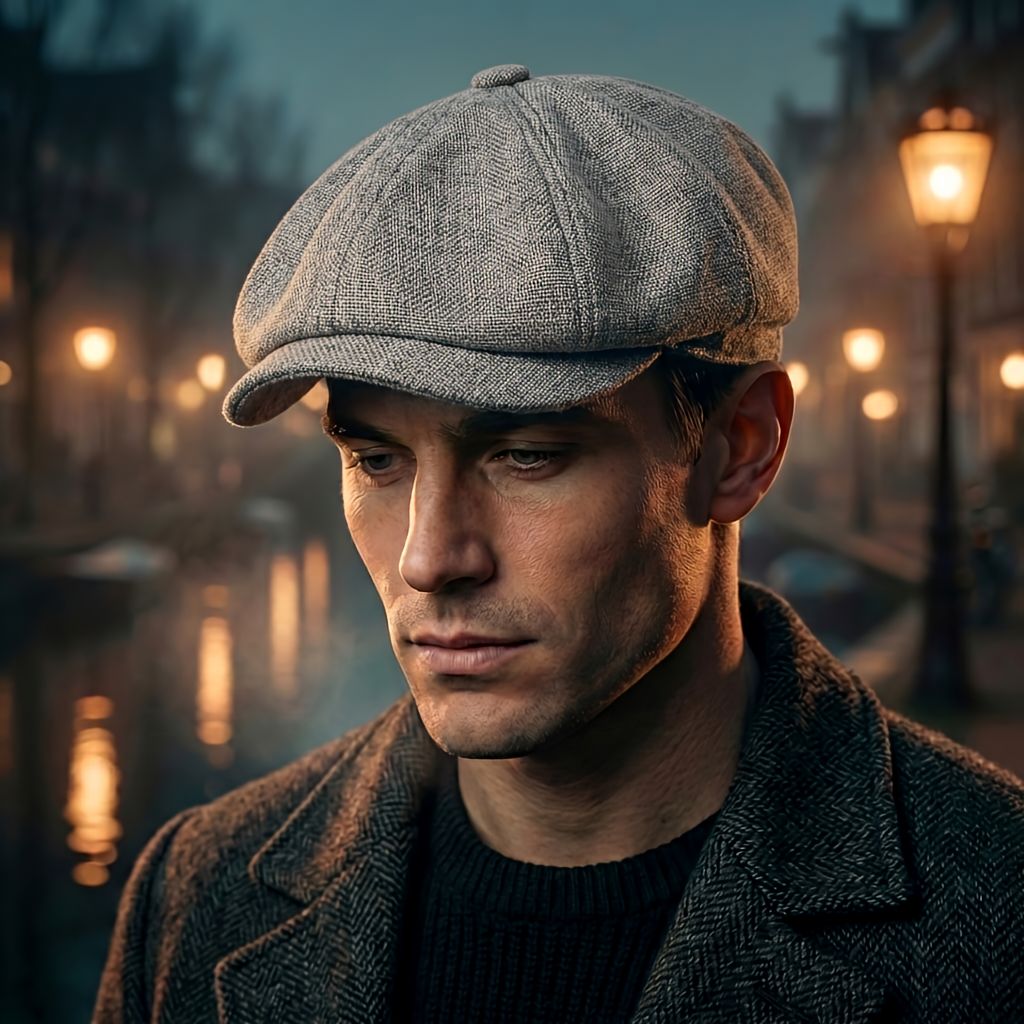 Shelby Vintage Flat Cap | Classic Retro Newsboy Cap