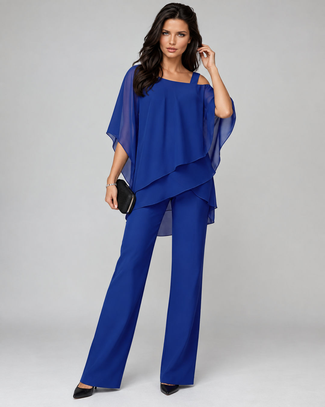 Monique™ | Elegant Two-Piece Set with Layered Top