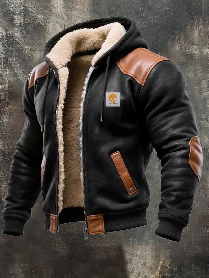 Winter Bomber with Refined Leather Details