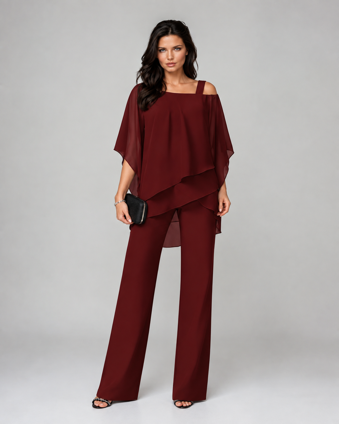 Monique™ | Elegant Two-Piece Set with Layered Top
