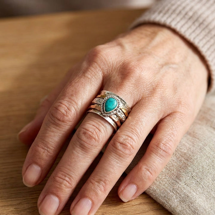 Azzurra Oval Turquoise Statement Ring