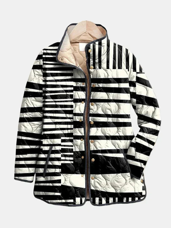 Véronique Quilted Graphic Stripe Jacket