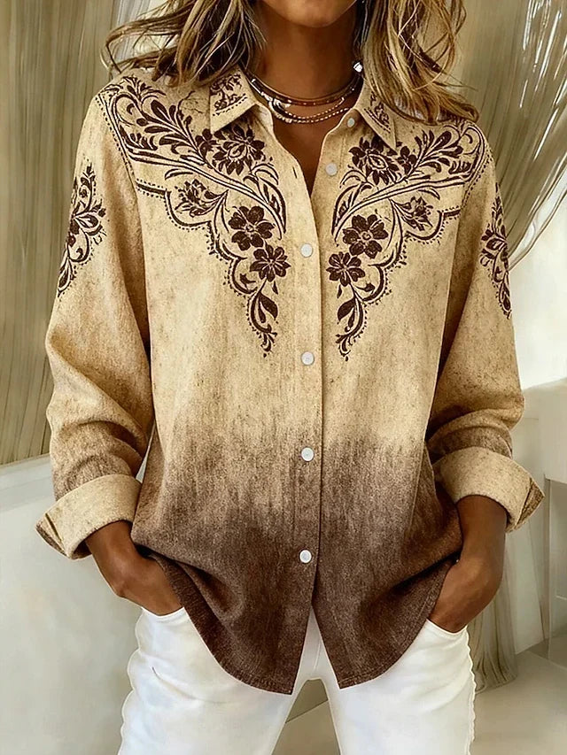 Neeltje | Vintage Floral Shirt Blouse