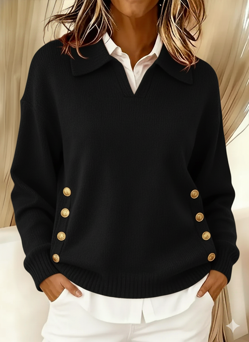 Rieke | Collared V-Neck Jumper