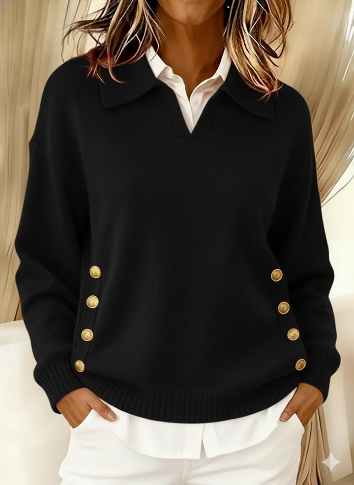 Rieke | Collared V-Neck Jumper