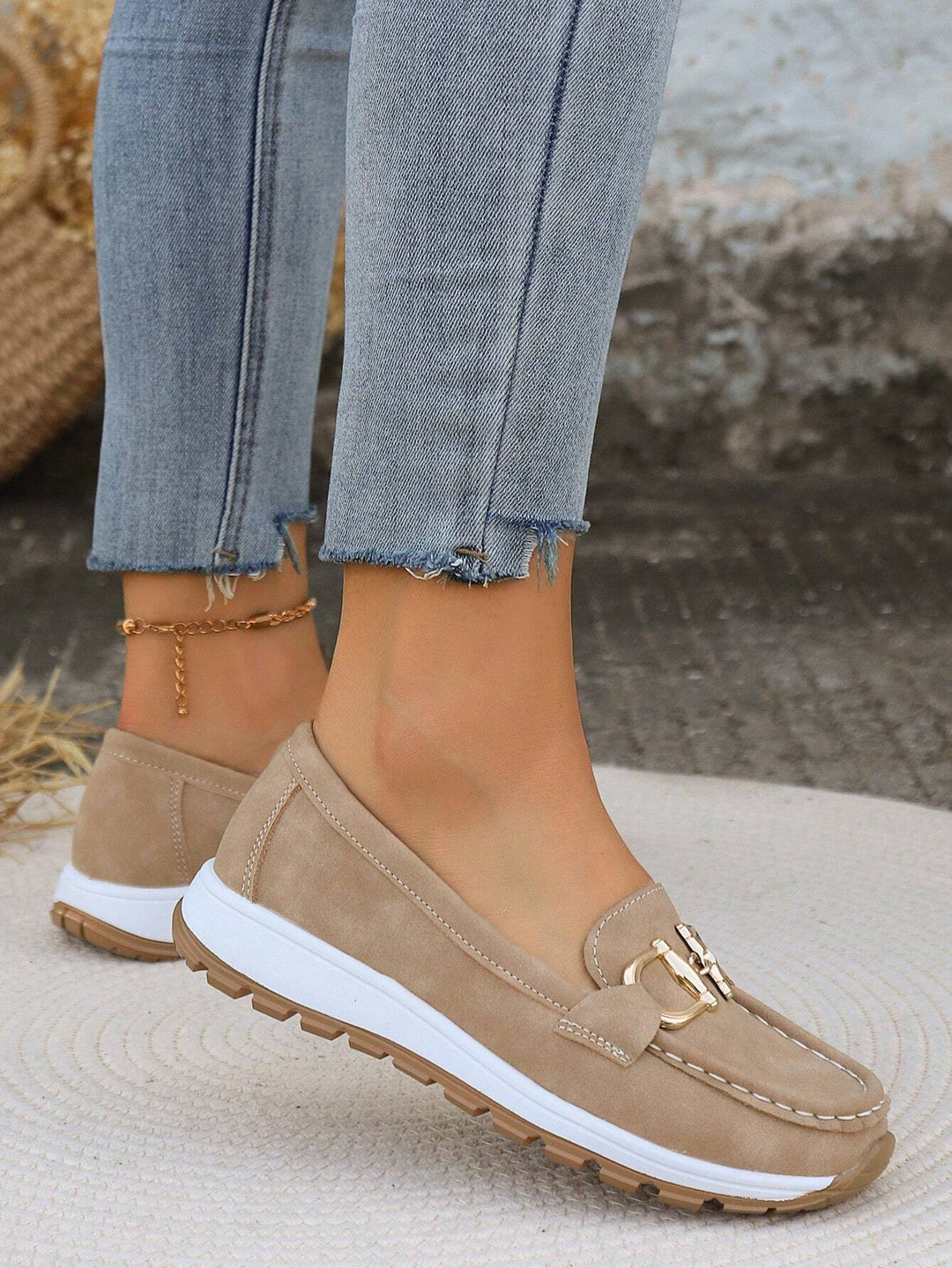 Daniela | Platform Moccasins with Buckle