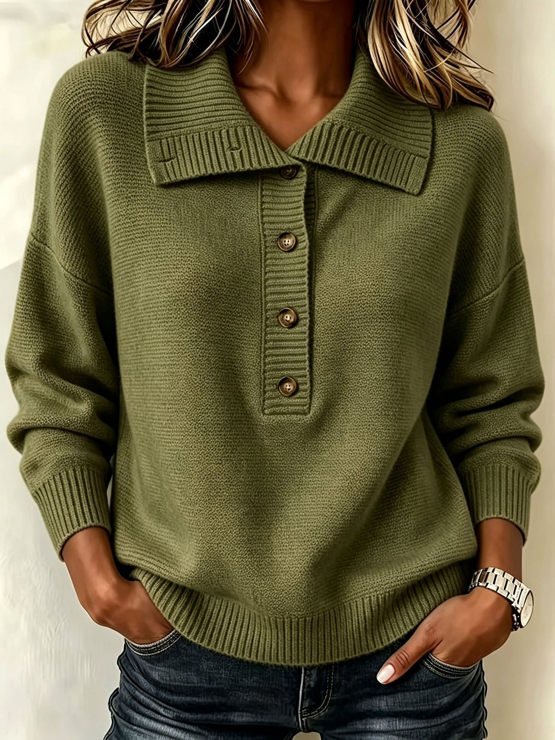 Nicole | Women's Autumn Button Jumper