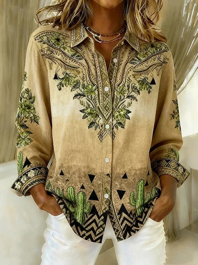Neeltje | Vintage Floral Shirt Blouse