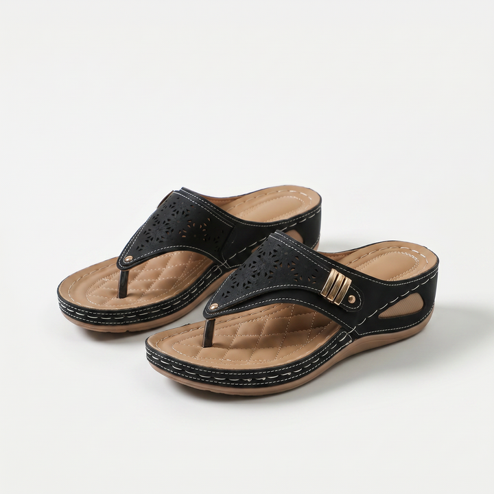 Élodie - Women's Wedge Toe-Post Sandal