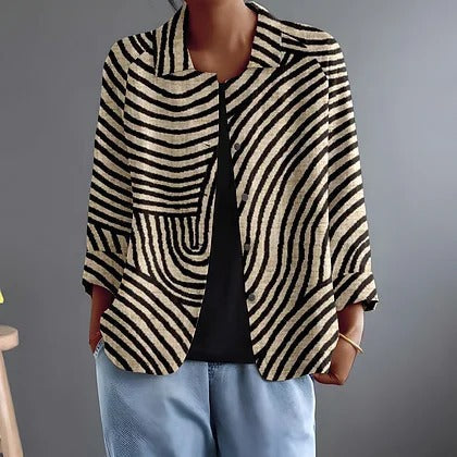 Nicolien | Elegant Striped Blazer
