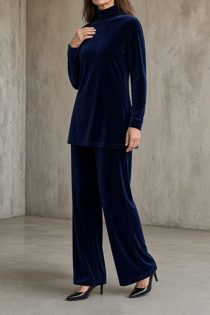 Delfina | Velour Roll-Neck Co-ord