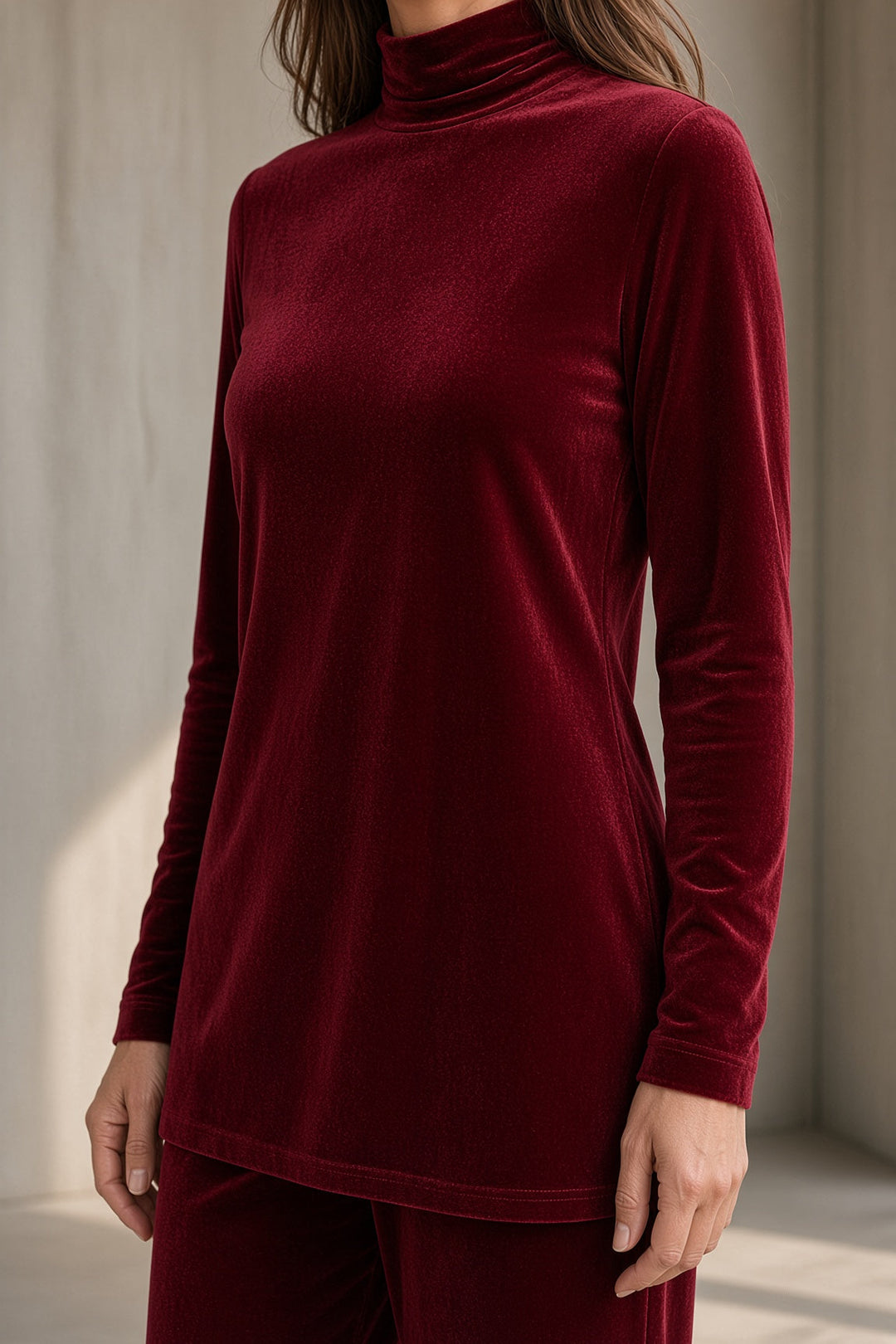 Delfina | Velour Roll-Neck Co-ord