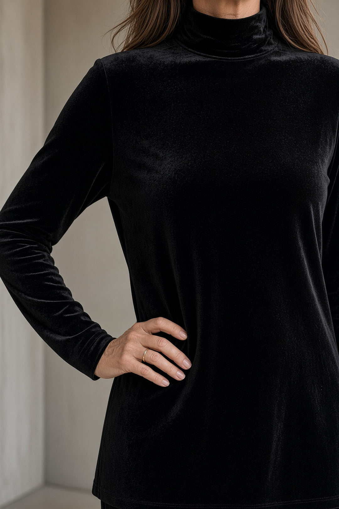 Delfina | Velour Roll-Neck Co-ord