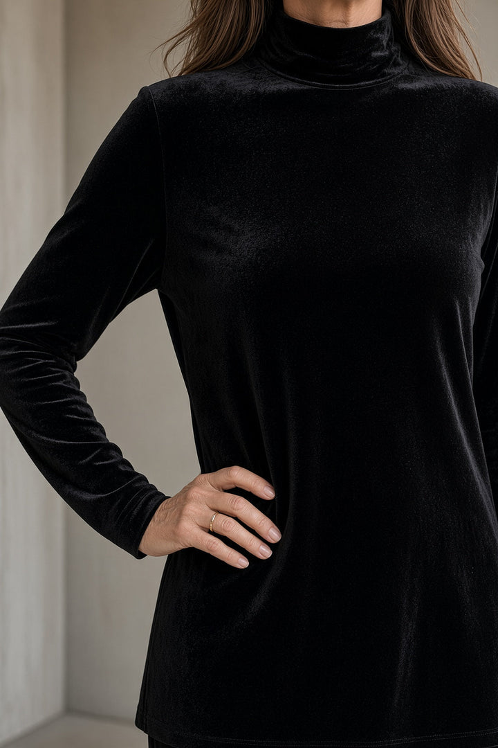 Delfina | Velour Roll-Neck Co-ord