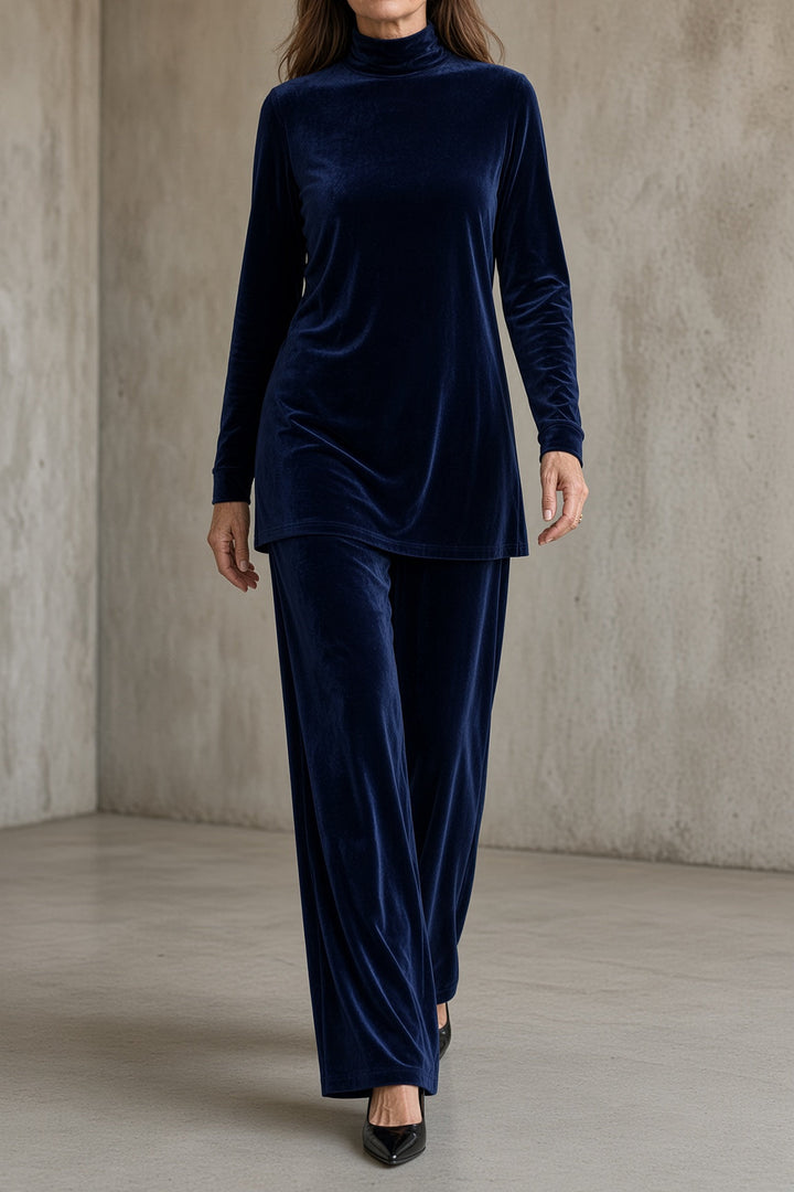 Delfina | Velour Roll-Neck Co-ord