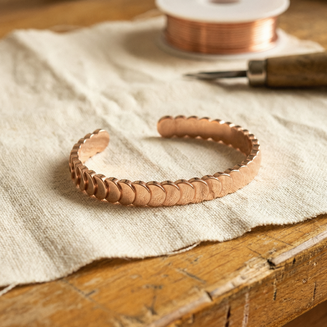 Roof Tile Copper Bracelet