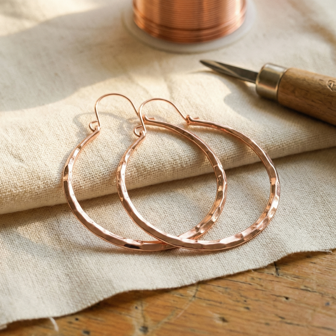 Shining Copper Earrings