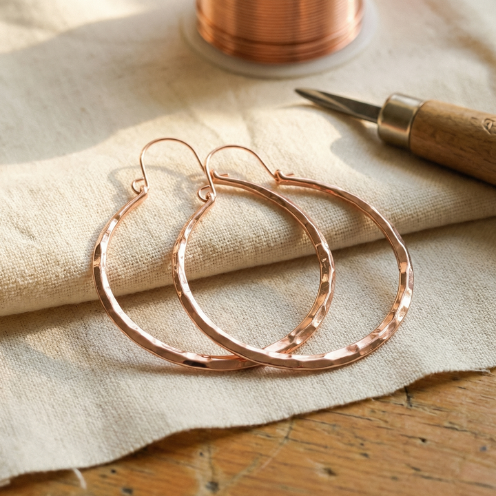 Shining Copper Earrings