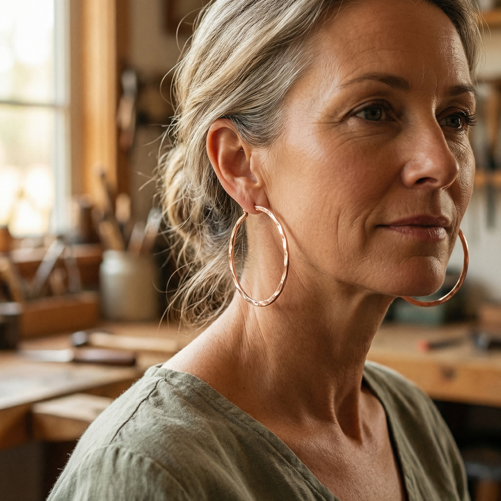 Shining Copper Earrings