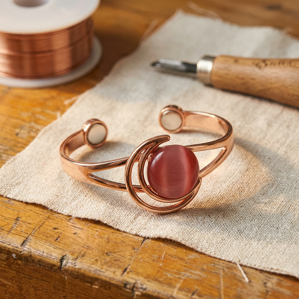 Hearth Rose Copper Bracelet